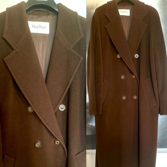 MAX MARA XL 16 MAXI DOUBLE BREASTED CASHMERE ULTRA LONG COAT SPECIAL ORDER - Picture 4 of 12